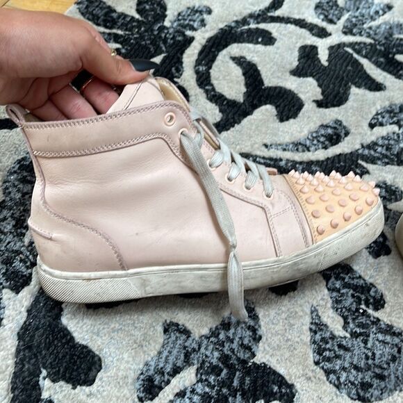 Christian Louboutin spike sneakers pink size 41 - Picture 4 of 11